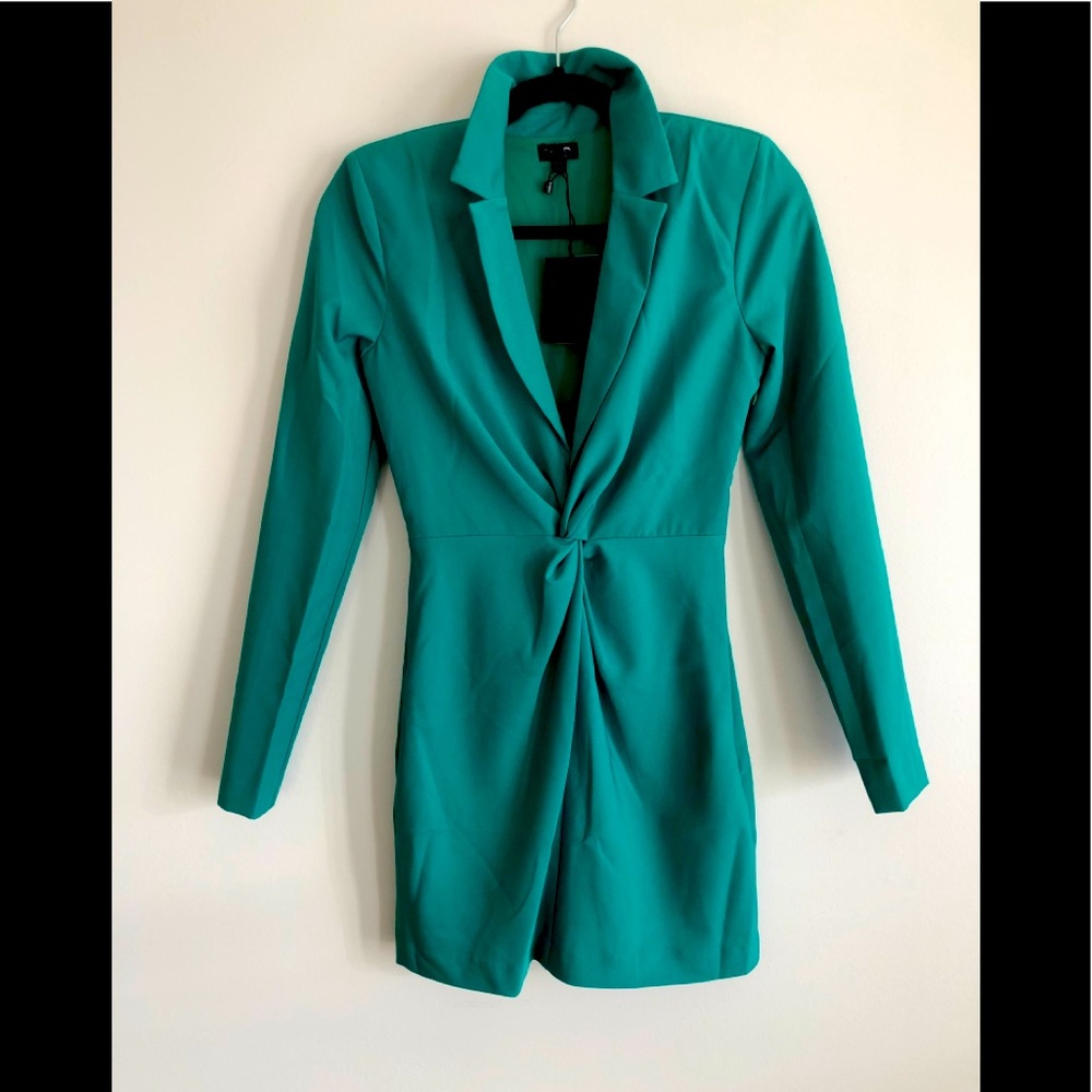 NBD | Kelly Green Blazer Dress XXS